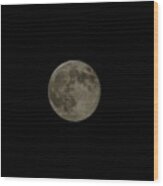 #super #moon #night #space #science Wood Print