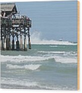 Superboats - Cocoa Beach Pier Wood Print