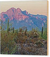 Superstition Mountain Panorama Wood Print