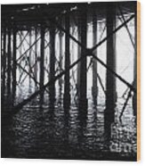 Supports Under South Parade Pier  At Portsmouth Wood Print