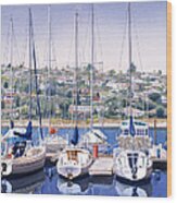 Sw Yacht Club In San Diego Wood Print