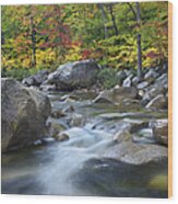 Swift River In Fall White Mountains New Wood Print