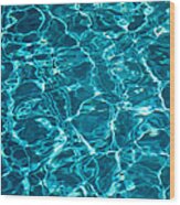 Swimming Pool Ripples Sacramento Ca Usa Wood Print