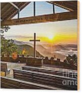 Symmes Chapel Sunrise Wood Print