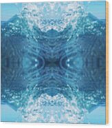 Symmetrical Mandala Of Water Splash Wood Print