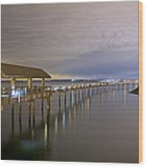 Taylor Dock At Night Wood Print