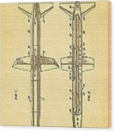 Taylor Rocket Engine Patent Art 1957 Wood Print