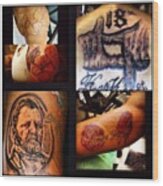 #tbt A Few Older #tattoos I've Done Wood Print