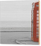 Telephone Booth Wood Print