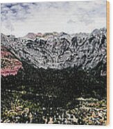 Telluride From The Air Wood Print