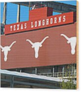 Texas Longhorns Sign Wood Print
