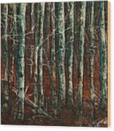 Textured Birch Forest Wood Print