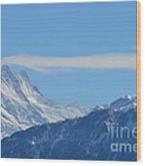 The Alps In Azure Wood Print