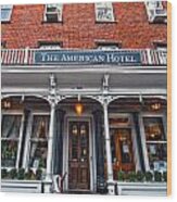 The American Hotel Wood Print