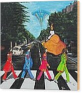 The Beatles Sgt Peppers Walk On Abby Road Wood Print