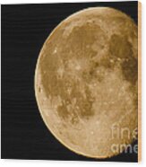 The Big Yellow... The Moon Wood Print