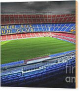 The Camp Nou Stadium In Barcelona Wood Print