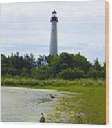 The Cape May Lighthouse Wood Print