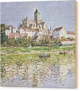 The Church At Vetheuil, 1880 Wood Print