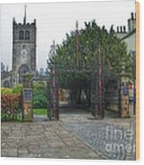 The Church Gate At Kirklands In Kendal Wood Print