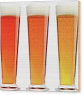 The Color Of Beer Two Wood Print