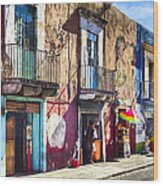 The Colorful Streets Of Puebla Mexico Wood Print