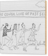 The Conga Line Of Past Selves -- A String Wood Print