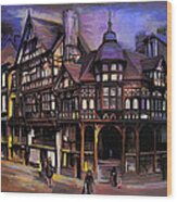 The Cross And Rrows Chester England Wood Print