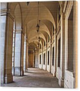 The Curved Colonnade Wood Print