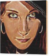 The Eyes Of A Sorceress Wood Print