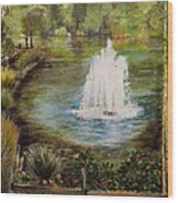 The Fountain Wood Print
