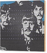 The Four Beatles Wood Print