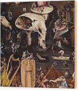 The Garden Of Earthly Delights - Right Wing Wood Print