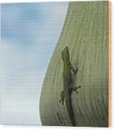 The Gecko And The King Wood Print