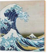 The Great Wave Off Kanagawa Wood Print