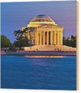 The Jefferson Memorial At Twilight Wood Print