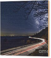 The Linn Cove Viaduct Milky Way Wood Print