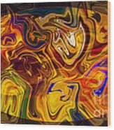 The Many Faces Of Experience Abstract Healing Art Wood Print