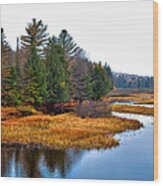 The Moose River In The Adirondack's Wood Print