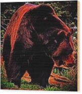 The Mystic Grizzly Bear Wood Print