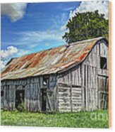 The Old Adkisson Barn Wood Print