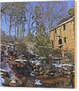 The Old Mill In Winter - Arkansas - North Little Rock Wood Print
