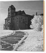 The Old Odd Fellows Home Bw Wood Print