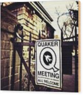 The Old Quaker Meeting House: Built In Wood Print