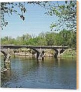 The Old Trolley Bridge Over The Spring River Wood Print