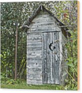 The Outhouse Wood Print