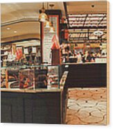 The Plaza Food Hall Wood Print