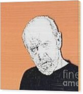 The Priest On Orange Wood Print