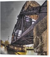 The Rail Bridge Wood Print