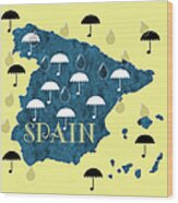 The Rain In Spain Wood Print